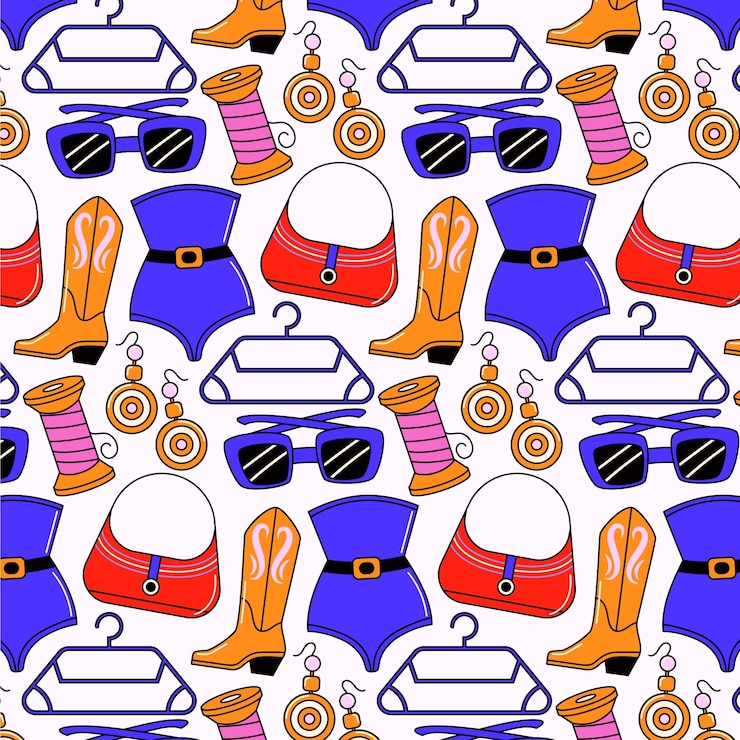 Vecteur gratuit modèle de styliste de mode dessiné à la main