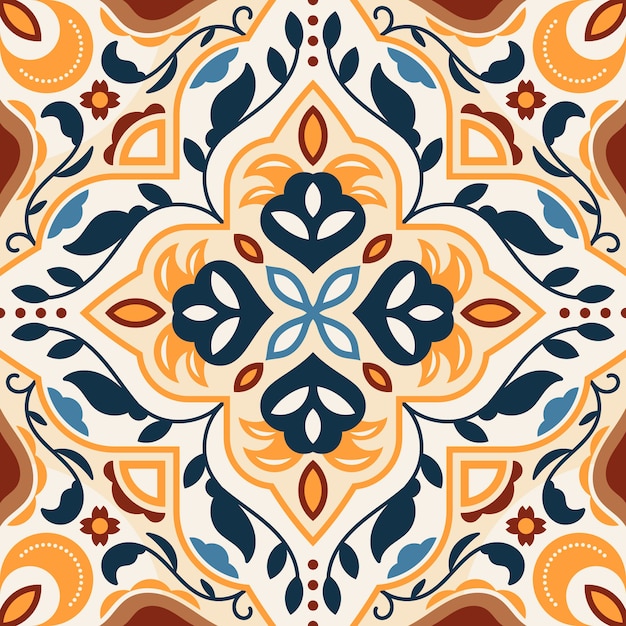 Modèle de tapis persan dessiné à la main