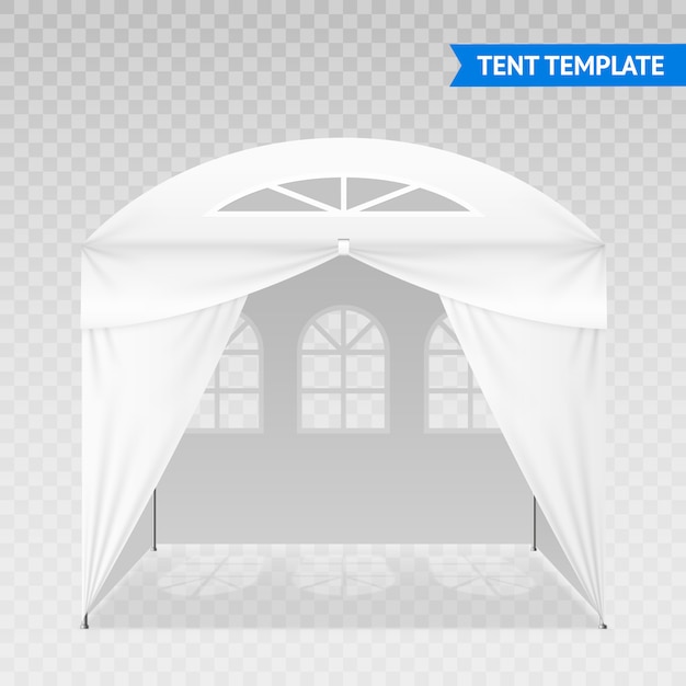 Vecteur gratuit modèle de tente réaliste