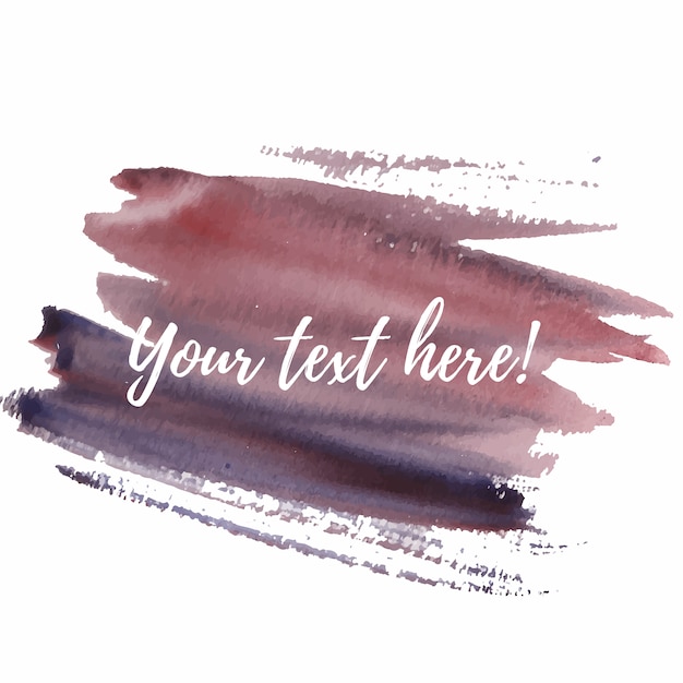 Vecteur gratuit modèle de texte avec fond d'aquarelle