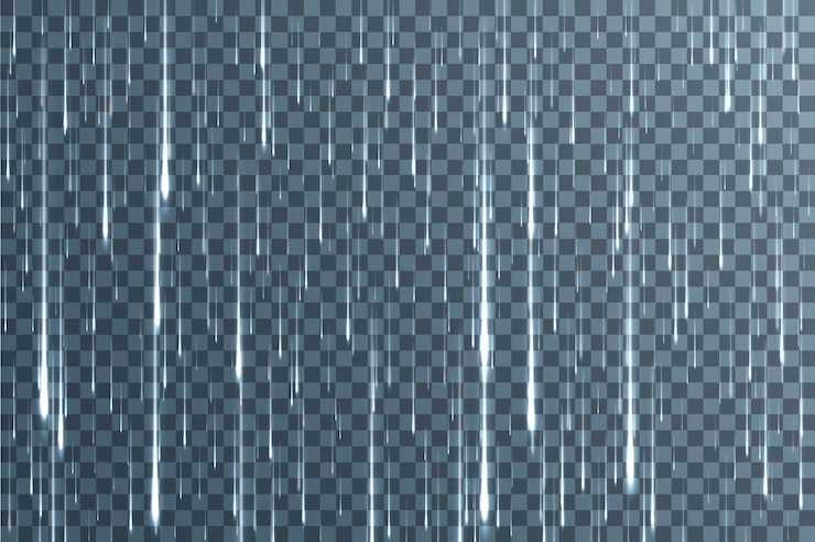 Vecteur gratuit modèle transparent de pluie sur fond transparent superposition de vecteur réaliste isolé grésil de pluie gelée tombant de grêlon ou d'autres précipitations solides