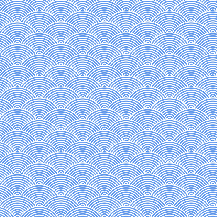 Vecteur gratuit modèle de vague japonaise design plat