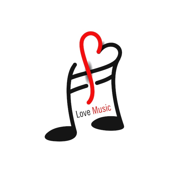 Modèle de vecteur de logo de musique.