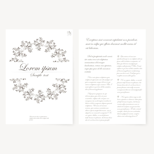 Modèle vectoriel pour dossier, carte de visite et invitation