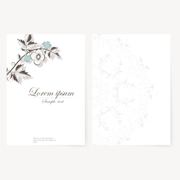 Modèle vectoriel pour dossier, carte de visite et invitation