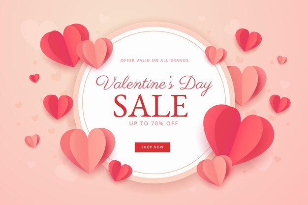 Modèle de vente plat Saint Valentin