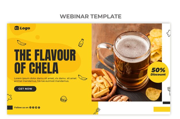 Modèle de webinaire sur l'alimentation plate