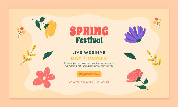 Modèle de webinaire floral de célébration du printemps