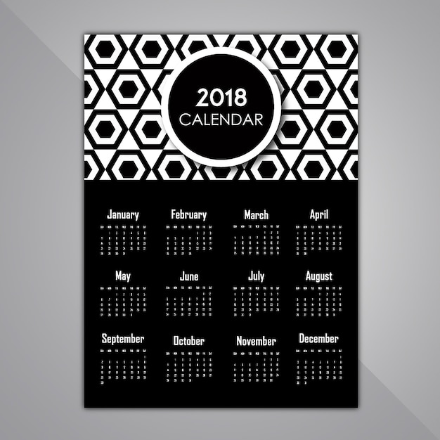 Modèles De Calendrier Noir Et Blanc