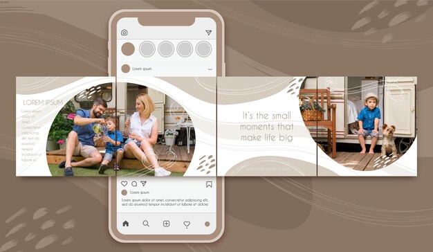 Modèles de carrousel instagram familiaux