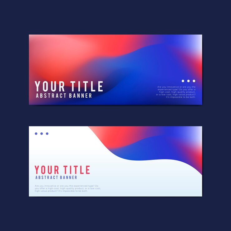 Vecteur gratuit modèles de conception de bannière colorée et abstraite
