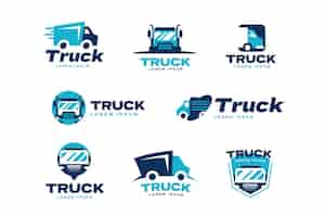 Vecteur gratuit modèles de logo de camion créatif