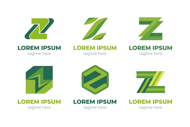 Vecteur gratuit modèles de logo créatif lettre z