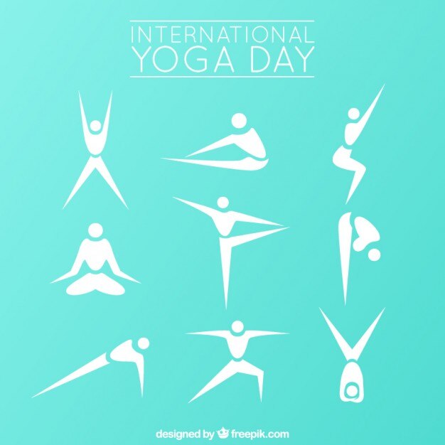 Moderne pose silhouette collection de yoga
