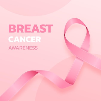 Mois de sensibilisation au cancer du sein avec concept de ruban