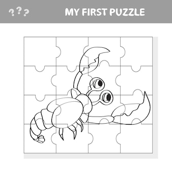 Mon premier puzzle écrevisses pièces de puzzle un jeu pour les enfants