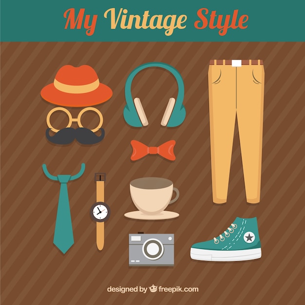 Vecteur gratuit mon style vintage