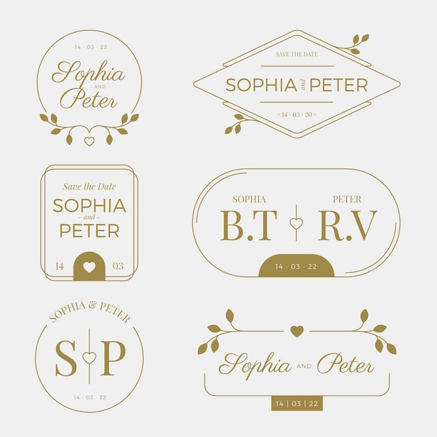 Monogrammes De Mariage Chics