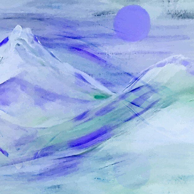 Vecteur gratuit montagnes de fond d&#39;aquarelle
