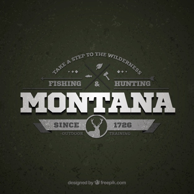 Vecteur gratuit montana rétro logo