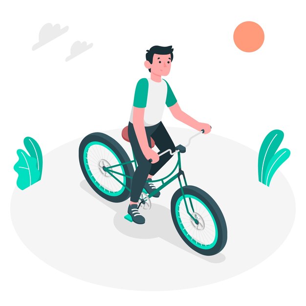 Monter une illustration de concept de vélo