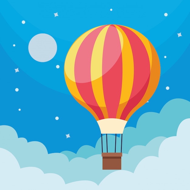 Montgolfière dans le ciel