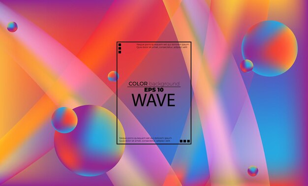 Vecteur gratuit motif abstrait de couleur d'onde fluide de fond dégradé liquide de couleur néon avec un style de mouvement dynamique géométrique moderne