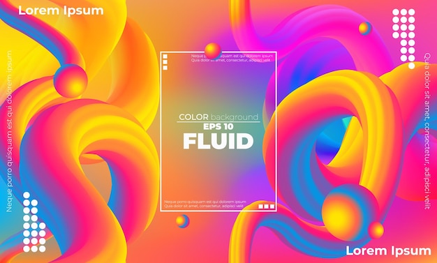 Vecteur gratuit motif abstrait de couleur d'onde fluide de fond dégradé liquide de couleur néon avec un style de mouvement dynamique géométrique moderne