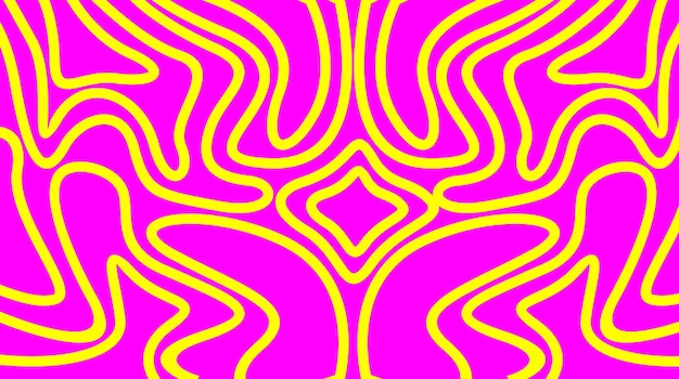 Vecteur gratuit motif abstrait lineart et fond jaune et rose