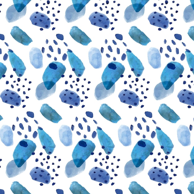 Motif Aquarelle Bleu Abstrait