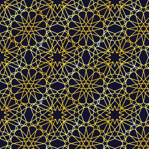 Motif Arabe Dégradé Doré