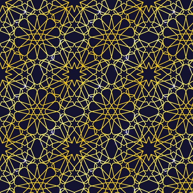 Motif arabe dégradé doré