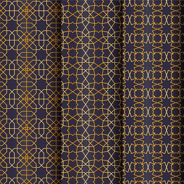 Motif Arabe Dégradé Doré