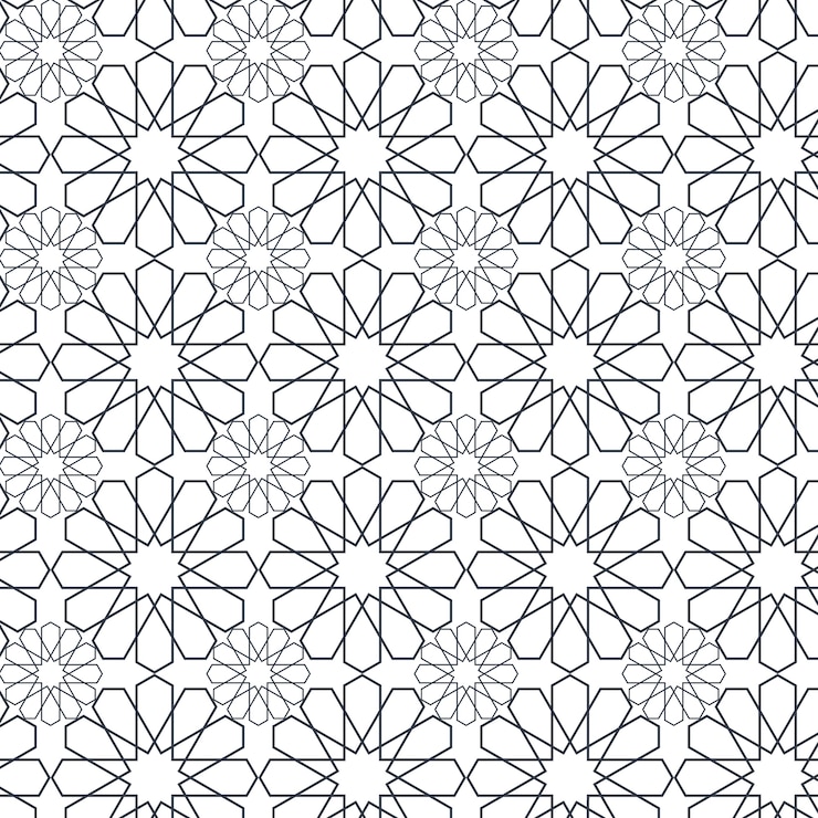 Vecteur gratuit motif arabesque complexe design plat