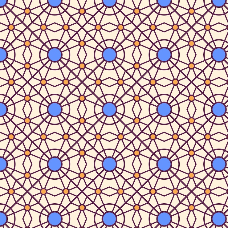 Vecteur gratuit motif arabesque créatif design plat