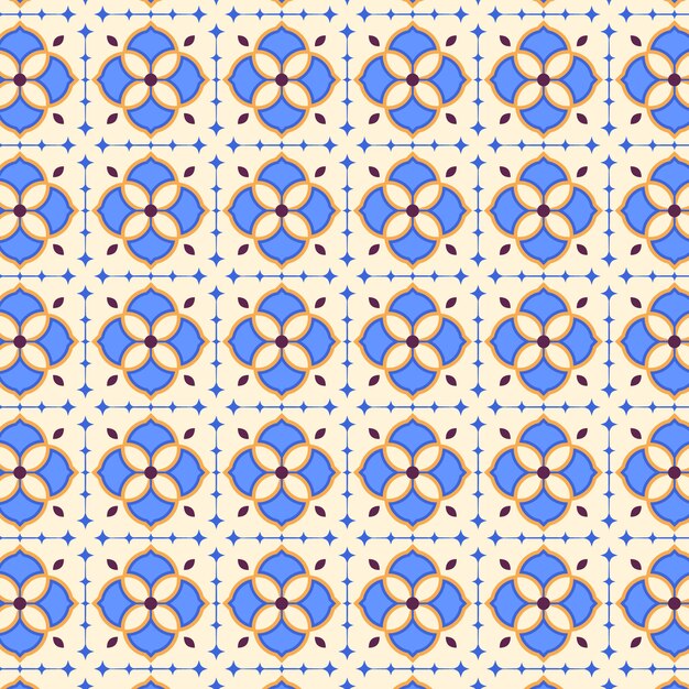 Motif arabesque créatif design plat