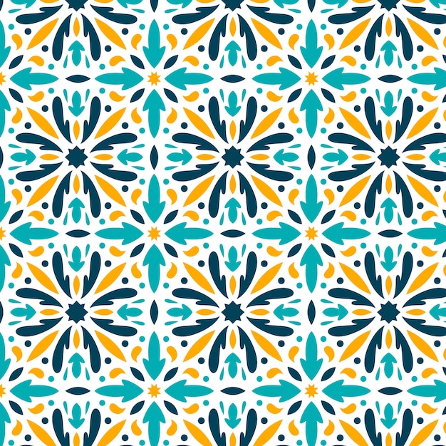 Vecteur gratuit motif arabesque créatif design plat