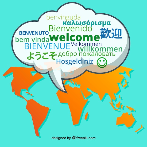 Motif De Bienvenue Dans Différentes Langues