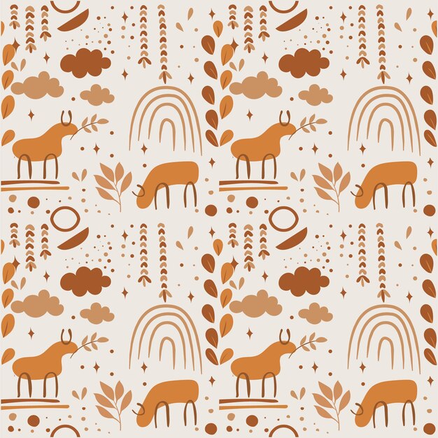 Motif bohème design plat