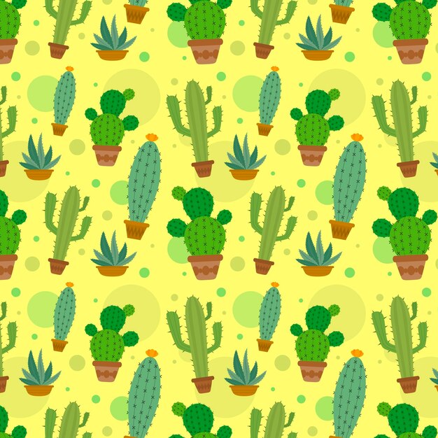 Motif de cactus coloré