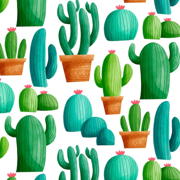 Motif De Cactus Coloré