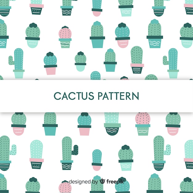 Motif De Cactus Plat