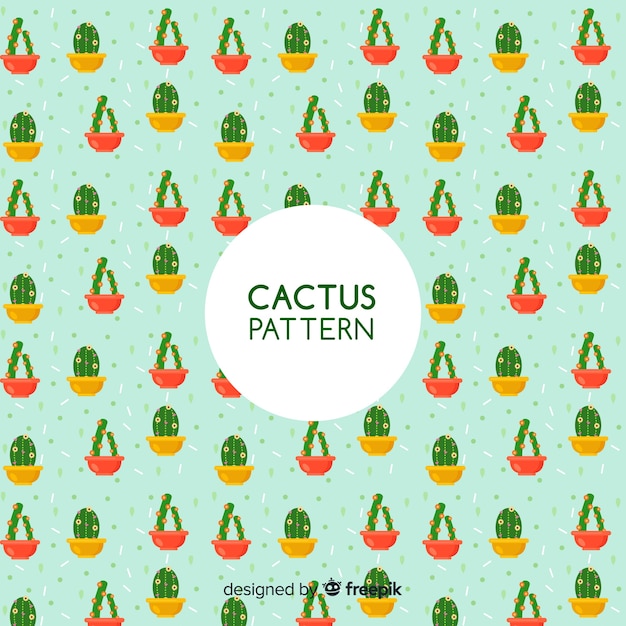 Vecteur gratuit motif de cactus