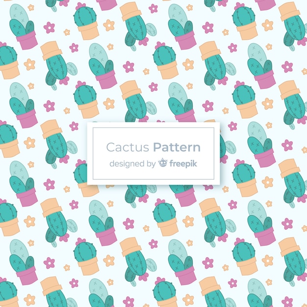 Vecteur gratuit motif de cactus