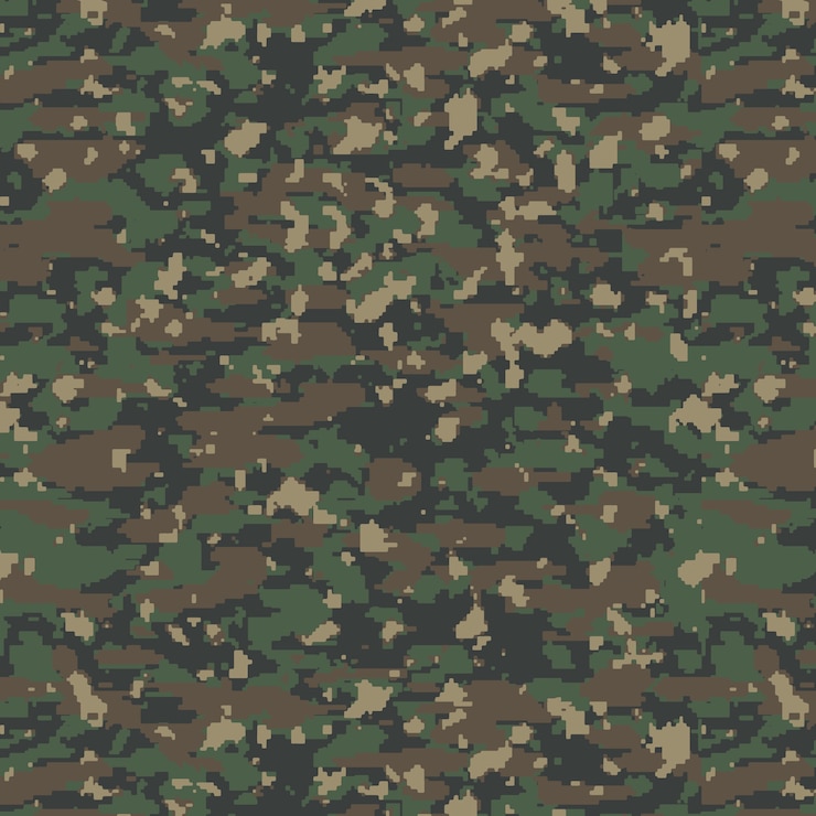 Vecteur gratuit motif de camouflage numérique design plat dessiné à la main