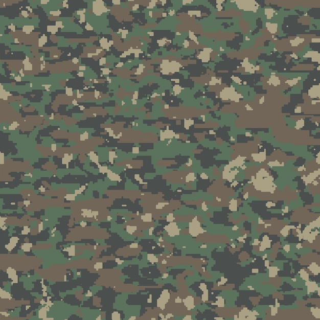Motif de camouflage numérique design plat dessiné à la main