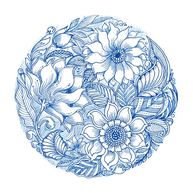 Motif circulaire de conception de mandala décoratif