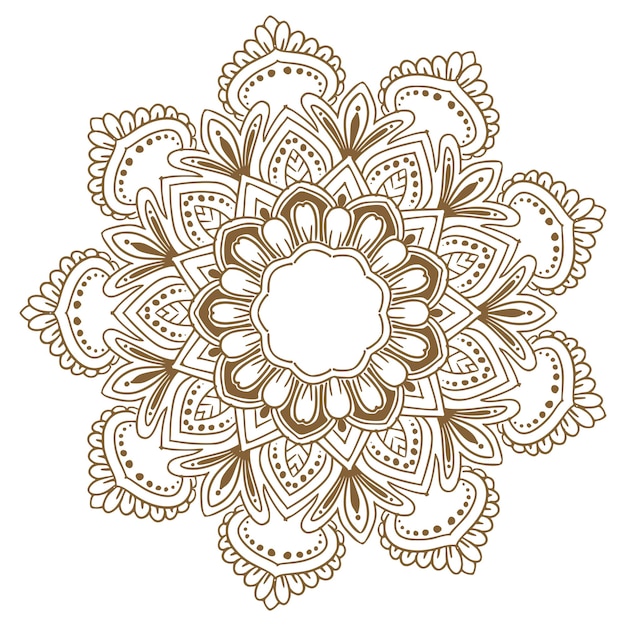 Vecteur gratuit motif circulaire sous la forme d'un mandala décoratif