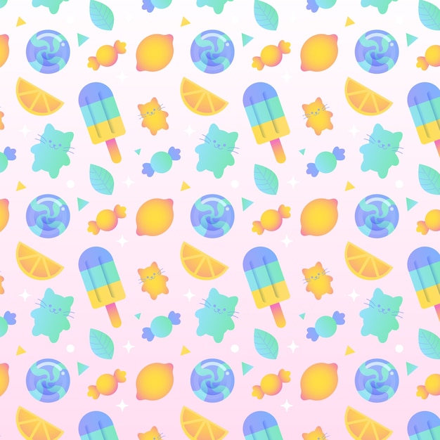 Motif de couleur pastel bonbon dégradé