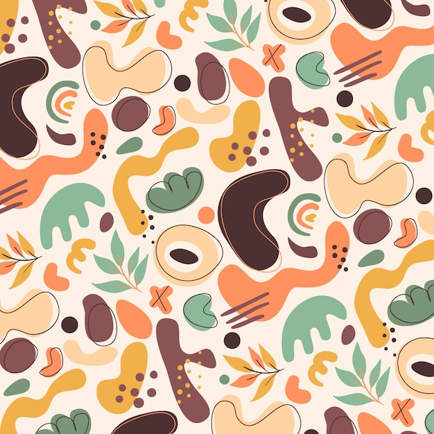 Motif de couleurs a/w dessiné à la main